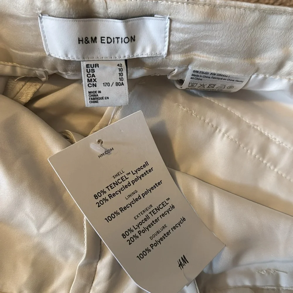 Women’s H&M sheer beige trouser pants - Picture 8 of 8
